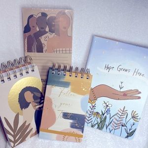 JOURNAL OFFICE NOTEBOOK PAD SET OF 4 WOMEN OF COLOR FOLLOW YOUR TRUTH RING NWT